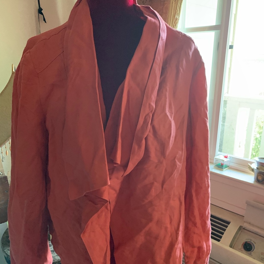 Jessica’s London lined linen drape cardigan sz 14